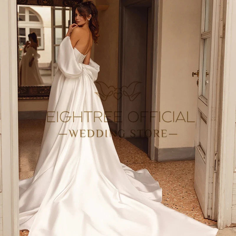 2025 A-Line Princess Wedding Dresses Boho Sweetheart Side Slit Bridal Dress Women Wedding Ball Prom Gowns Customized