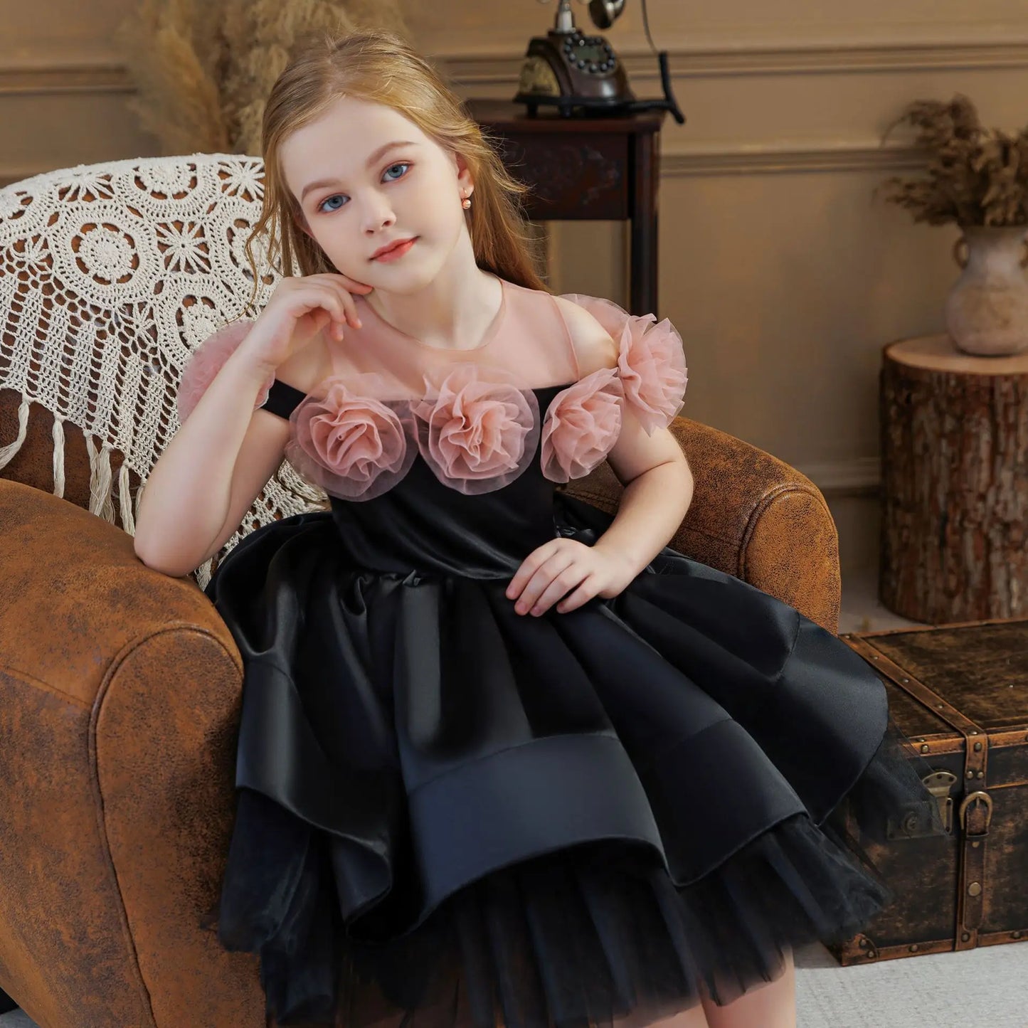 Summer Children's Birthday Party Princess Dress Little Girl Piano Host Costume Flower Girl Wedding Dress Kids Girls Dress