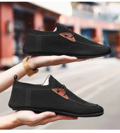 Mesh Loafers Men Driving Moccasins Thin Bottom Flats Walking Shoes Breathable Non Slip Casual Loafers Slip on Mens Shoes
