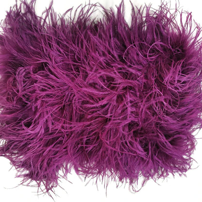 True ostrich feather Multicolor Mini Skirt Elastic Waist  Sexy Clothing Club Party Dance Rave Short Skirt Note select 3 colors