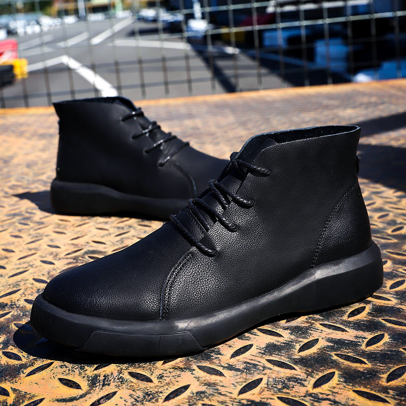 Winter Men Boots High Quanlity Warm Leather Mens Ankle Boots Male Waterproof with Fur Snow Boots Casual Shoes for Men Botas