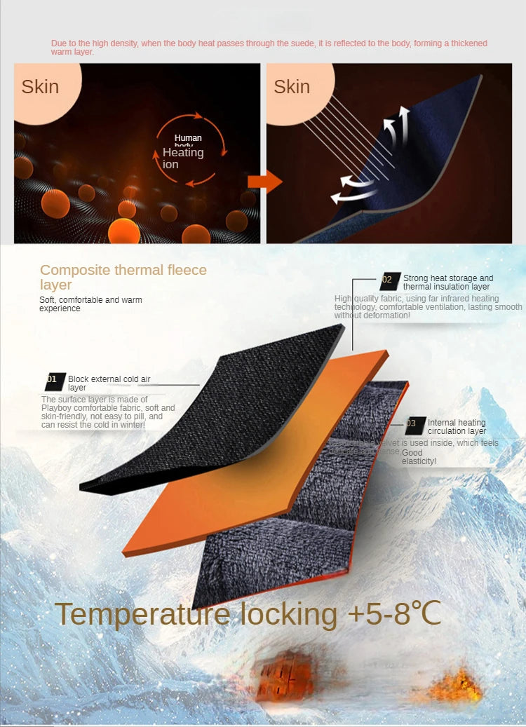 2023 Winter Men Black Blue Straight Stretch Denim Thick Velvet Pants Warm Jeans Casual Fleece Line Trousers Male Plus Size