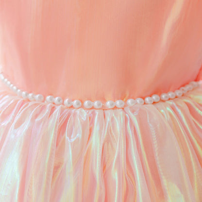Vestido de Verão para Meninas Madrinhas Roupa Elegante Batizado Casamento Princesa Festa para Menina Gala Laço Aniversário Roupa Infantil