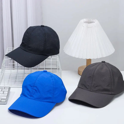 Breathable Quick Dry Baseball Cap Mesh Sun Hat Golf Tennis Cap For Outdoor Sports Running Hiking Camping For Men Women