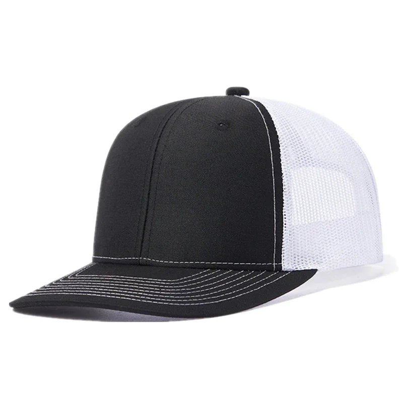 Unisex Cap Slight Curved Brim Style Trucker Hat  Men & Women Casual Outdoor Breathable Summer Cap