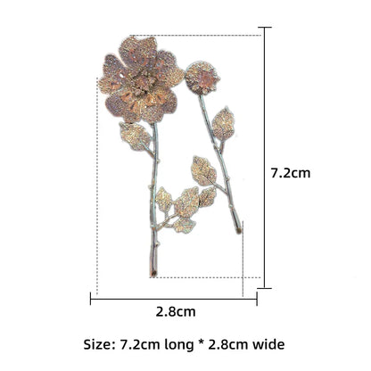 Summer New Women's Personalized Asymmetric Design Retro 3D Flower Earrings Small Design Rose Earrings Female