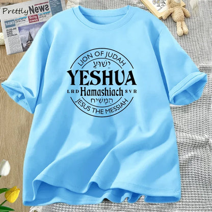 Jesus Is Messiah T-shirts Women Cotton Short Sleeve Christian Bible Verse T Shirt Faith Religious Tees