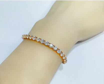 Luxury  Jewelry VVS Moissanite  Sterling Silver 925 Fashion Moissanite Tennis Chain Bracelet and Necklace For Women