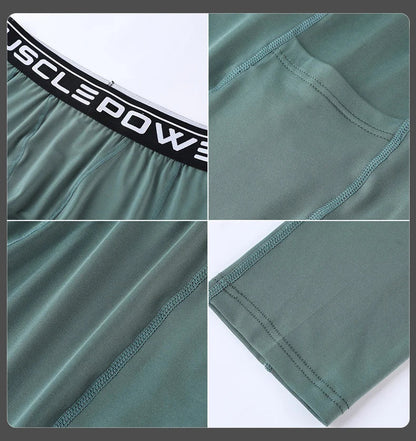 Gym Mens Fitness Running Sport Pants Athletics Tight Leggings Joggings Skinny Yoga Compression Trousers Sweatpants Dry Fit