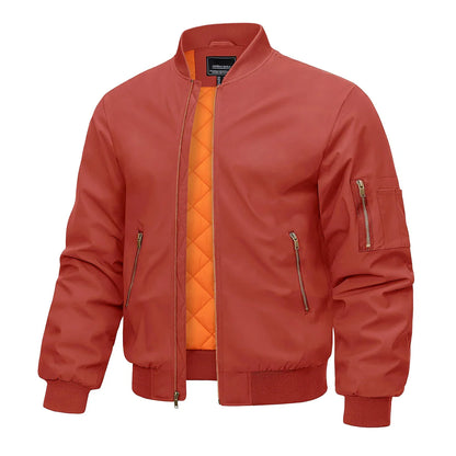 Bomber Jacket Men Warm Zip Up Winter Padded Coat Casual Baseball Jackets Pilot Windbreaker Varsity Jackets