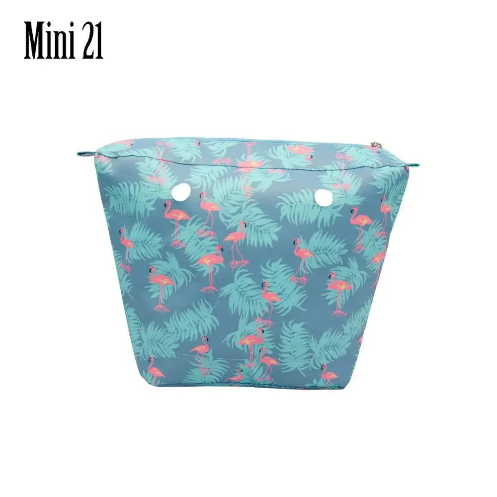 Composite Twill Cloth Waterproof Inner Lining Insert Zipper Pocket for Classic Mini Obag Senior Inner Pocket for O Bag