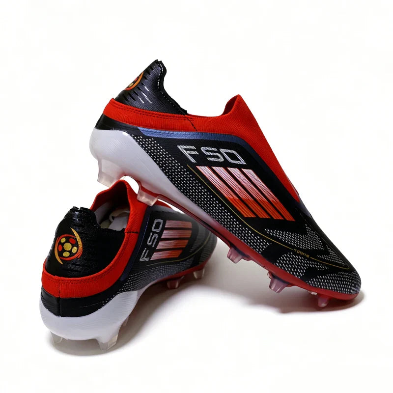 2555 High Quality Mens Soccer Shoes SLIP-ON Non-Slip Turf Soccer Cleats Boys TF/FG Training Football Boots Chuteira Campo F50