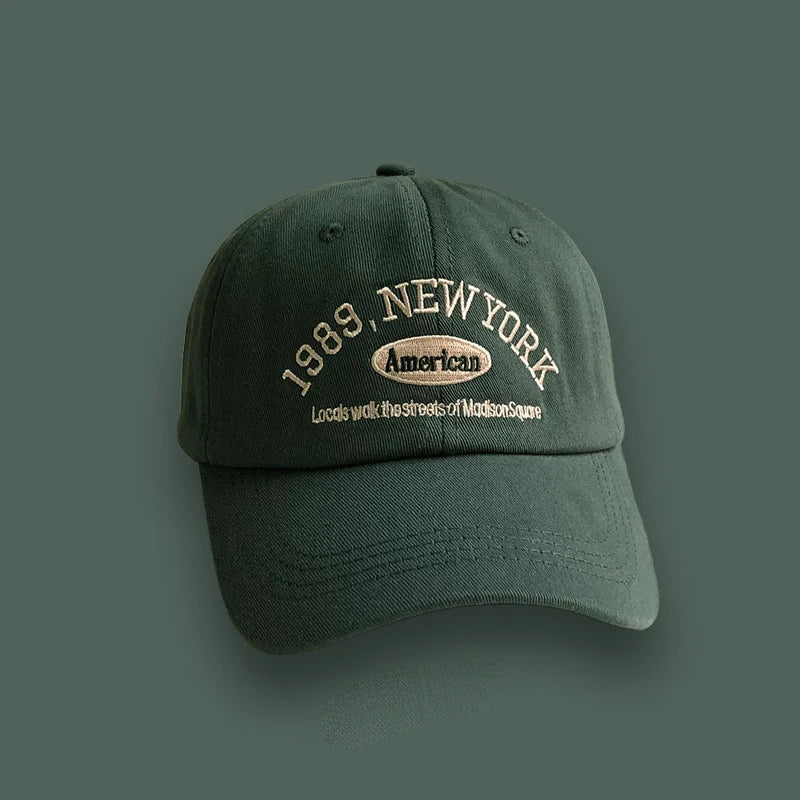 Embroidery 1989 New York Baseball Hats Washed Cotton Cap for Men Women Adjustable Snapback Caps Baseball Cap Letter Dad Hat Hot