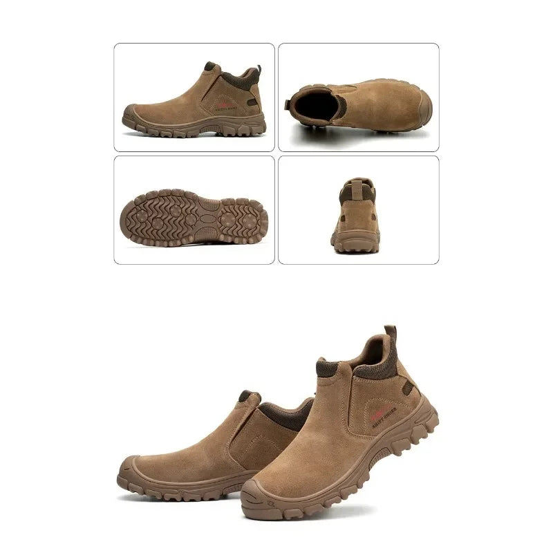 New Insulation 6KV Safety Shoes Men-Anti-Smash,Anti-Pierce Scald-Proof Welding Boots, Indestructible Work Boots for Men, Durable