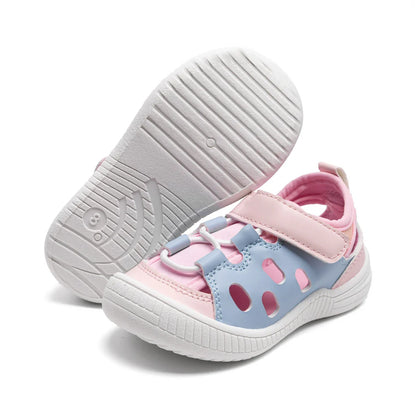 Toddler Little Kid Boys & Girls Closed Toe Sandals Velcro Breathable Cutout Summer Beach Casual Shoes