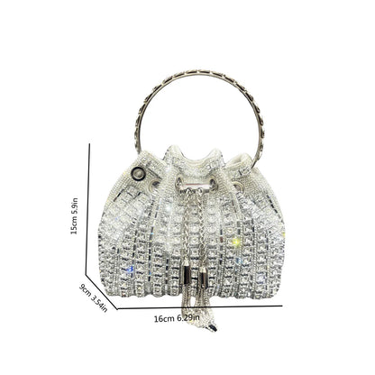 luxury Designer purses and handbags bags for women bucket clutch purse evening banquet bag Crystal rhinestone shoulder bag