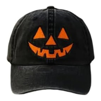 Halloween Unisex Baseball Hat for Women Men Pumpkin Embroidery Baseball Cap for Outdoor Activities Like Hiking Fishing