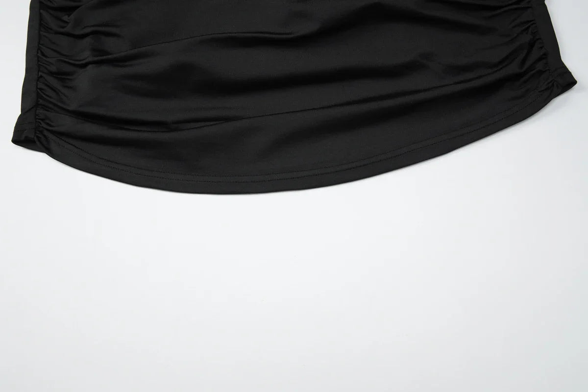 Women'S Fashion High Waist Solid Ruched Draped Mini Skirt Female Clothes Streetwear Party Holiday Club Wholesale