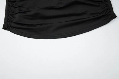 Women'S Fashion High Waist Solid Ruched Draped Mini Skirt Female Clothes Streetwear Party Holiday Club Wholesale