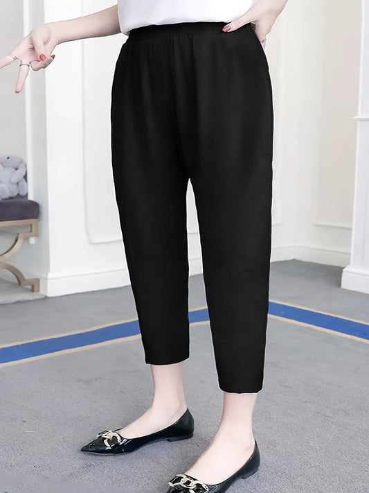 Knitted fabric fashion seven-minute pants