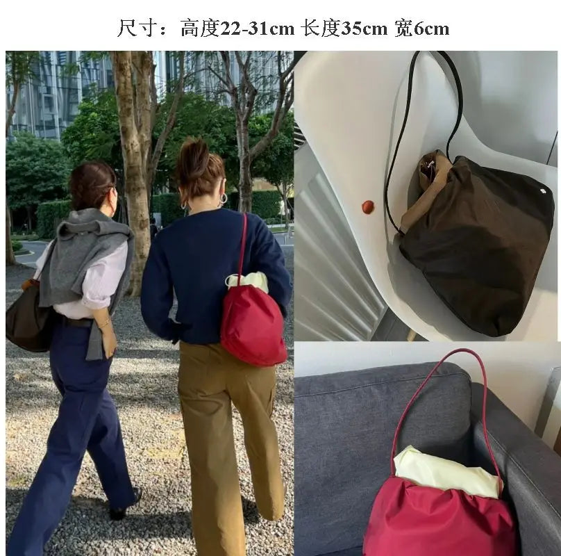 Women Bags 2025 New Nylon Korean Fashion Spring Cloud Shaped Shoulder Bag Handbag High-Capacity