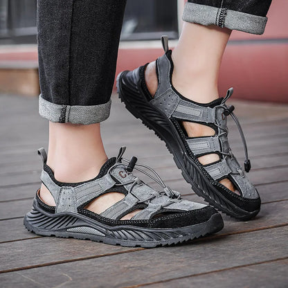 Mens Sandals Summer Outdoor Walking Fashionable Comfortable Soft Beach Water Shoes Daily Versatile Breathable Commuting Sneakers