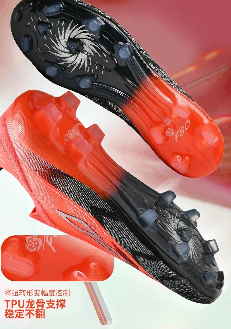Men Professional TF Soccer Shoes Resistant Casual Grass Studded Male Non Slip Fast Foo451·a
