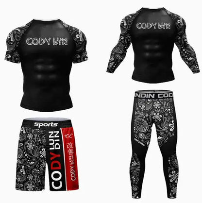 Ensembles de survêtement d'entraînement Rashguard pour enfants, combinaison de sport pour figurines, uniforme de grappin