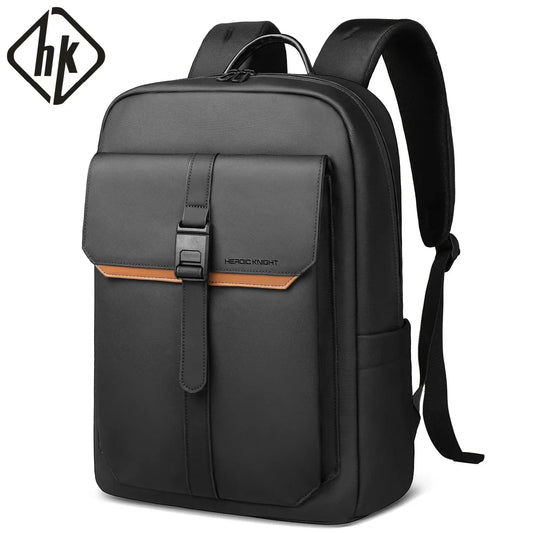 Stylish Business Backpack for Men Waterproof 15.6 inch Flap Laptop Backpack Multiple Pockets Casual Daypack for Work School