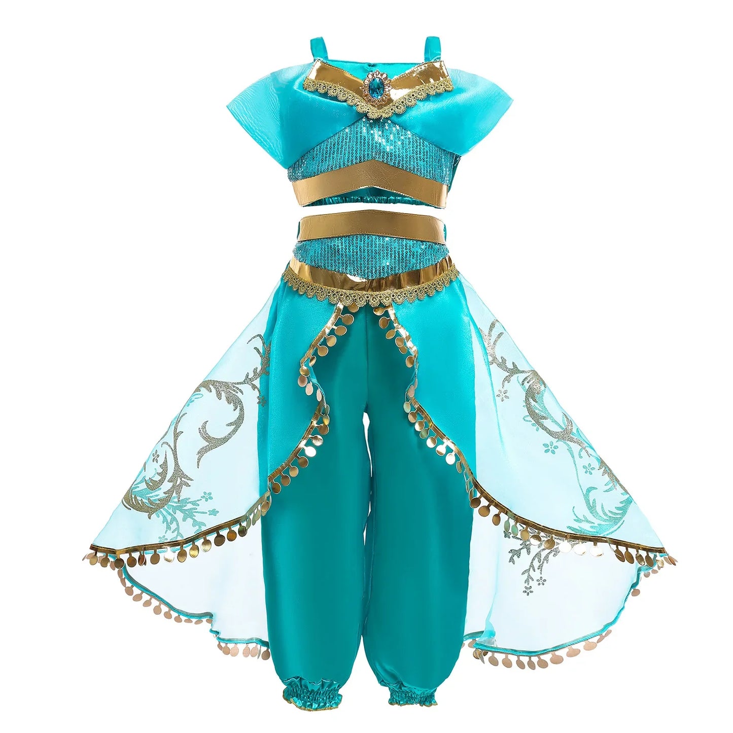 Girls Cosplay Costume Princess Dress Kids Magic Lamp Fancy Birthday Party Dresses Party Clothes 2-12Yrs