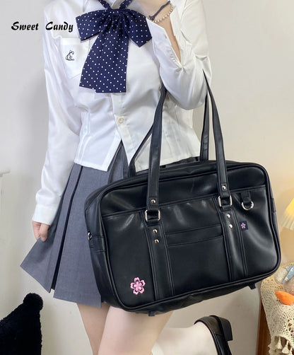 Briefcase high Students Bag Schoolbags Shoulder Bags14-16inch Laptop Bag's Messenger Bags Office HandbagPU Leather tote bag