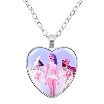 Heart Necklace - Rumi Zoey Mira Anime Film Alloy Jewelry Pendant for Fans Gifts