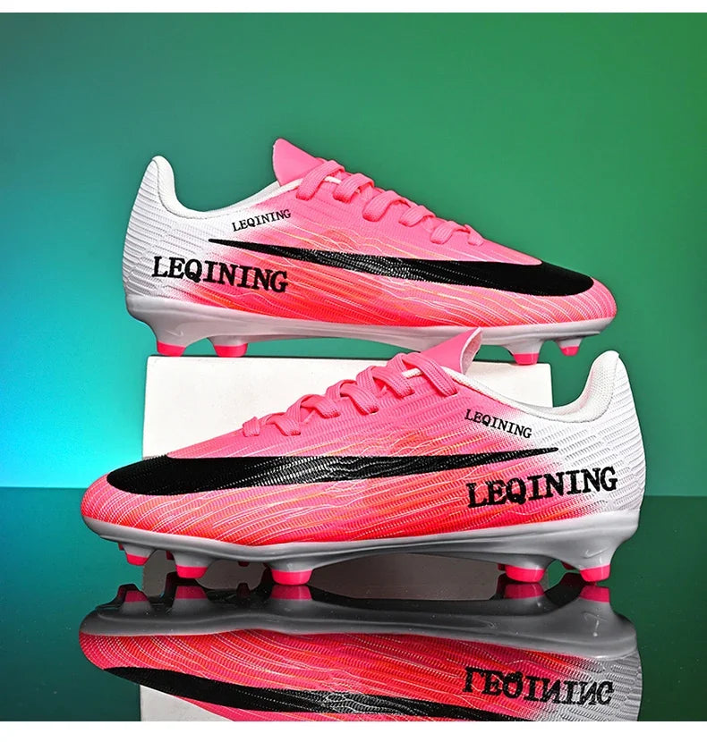 New Men Football Boots Outdoor Non Slip Match Boys Breathable Soccer Shoes Sport Adult Cleats Training Long Spikes Comfortable