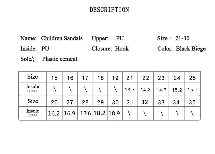 New Children Summer Sandals Boys Girls Fashion Pure Color Hook Sandals Baby Soft Breathable Shoes Kids Summer Beach Sandals