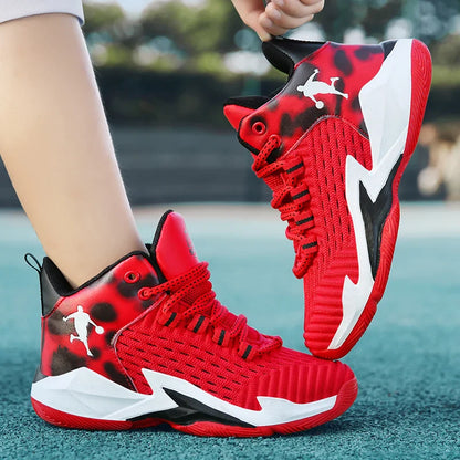 High Quality Children Casual Shoes Mesh Sneakers Comfortable Boy's Sport Shoes Fashion Cushioning Non-slip Kids Basketball Shoes