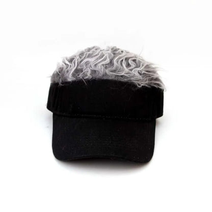New Unisex Casual Camouflage Visor Hat Men Women Adjustable Sun Sunshade Hip Hop Baseball Cap With Spiked Hairs Wigs Casquatte
