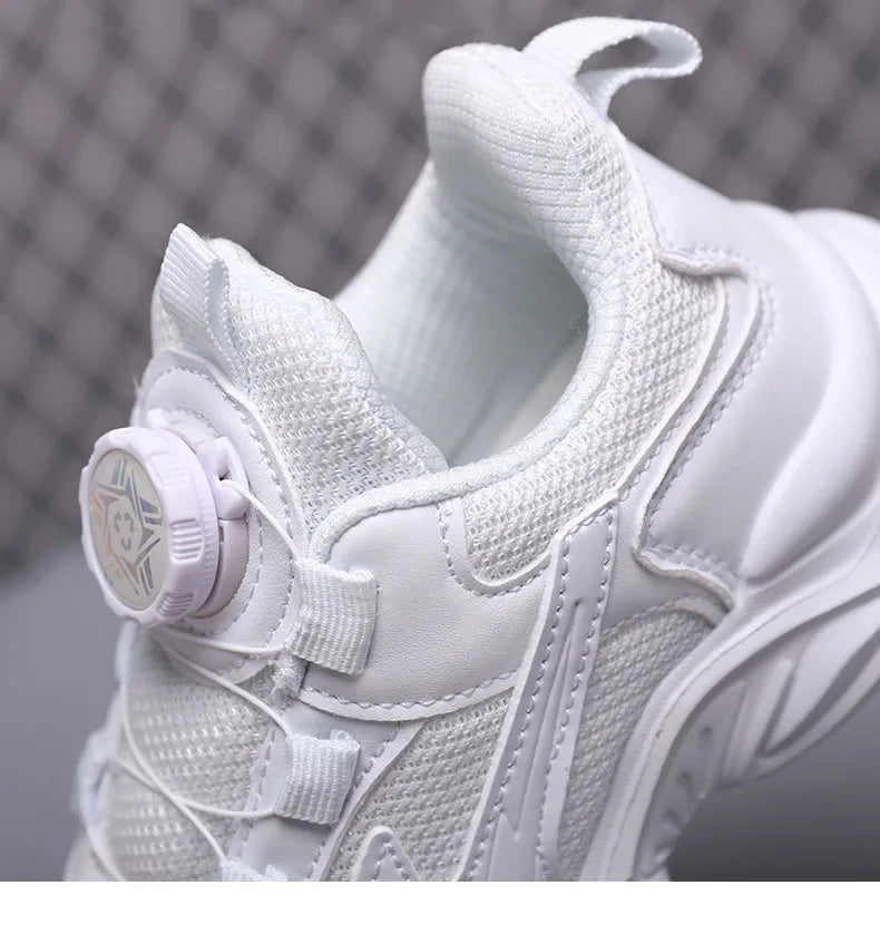 Children's Basketball  Sports Shoes Breathable Student White School Walking Shoes Anti-skid Boys Girls Casual Running Sneakers