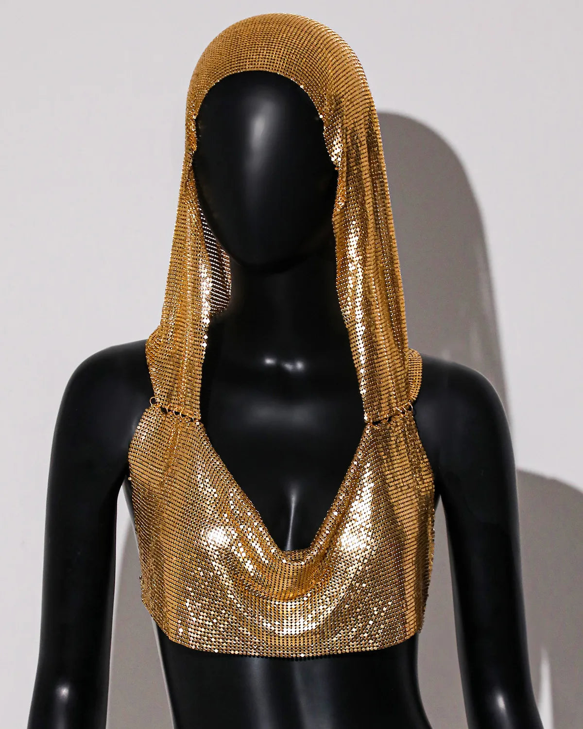 Y2K Streetwear Metal Sequins Women Tank Top Punk Goth Hip Hop Bandana Head Wraps Vest Rave Festival Women Tops Tee For Nightclub
