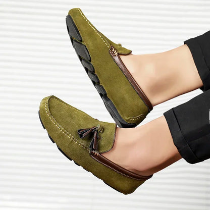 Genuine Leather Men Shoes Spring Fashion Leather Men Loafers Flats New High Quality Casual Shoes For Men Driving Shoes