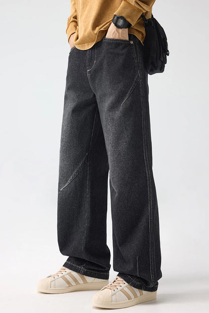 Men's Trendy Jeans All-Season Cotton Blend Straight-Leg Pants - Fashionable Minimalist Versatile Casual Denim Trousers M-4XL