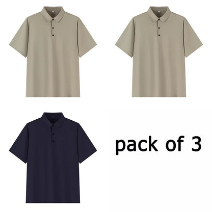 Polo Shirt Men Plus Size 4XL 5XL 6XL 7XL Short Sleeve Knitted Polo Shirts Loose Polos Oversized Tops Big Size Men Clothing T シャツ