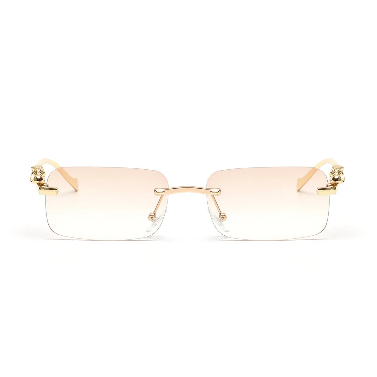 rimless sunglasses UV400 fashion square metal glasses for men women designer man's brand sun glasses shades for outdoor