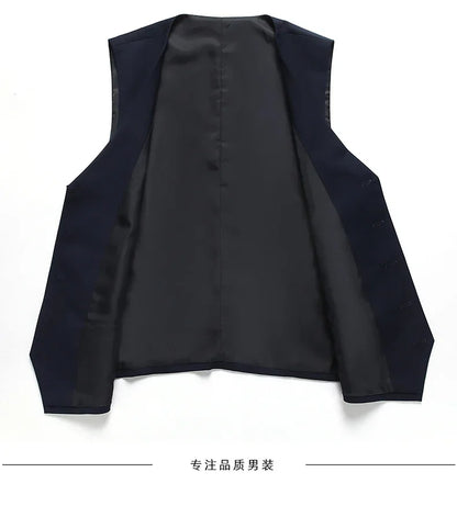 High quality Men Solid color Business - stylish handsome groom best man wedding dress 3/2/1 Single piece optional