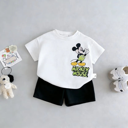 T-shirt Shorts Boy's 2pc/set Kids Summer Clothing Cartoon Fashion Children Short Sleeved Suit Toddler Costume Sets