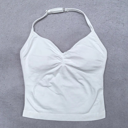 2 Pieces Yoga Set Women Backless Halter Tops High Waist Seamless Shorts Gym Suit Fitness Clothes Sportswear Workout Sets