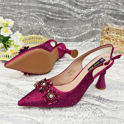 Últimos Sapatos de Design para Mulheres Designer de Luxo Sapatos de Casamento Noiva Sapatos de Festa Decorados com Strass Sandálias Femininas