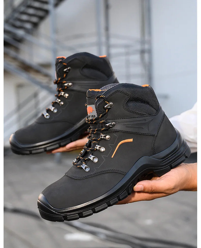 Men's Anti-Static Wear-Resistant Labor Protection Shoes Safety Smashing Protection Work Shoes for Factory Use