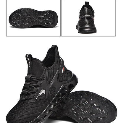 Breathable Men Work Safety Boots Steel Toe Safety Boots Anti-smash Anti-puncture Work Sneakers Indestructible Protective Boots