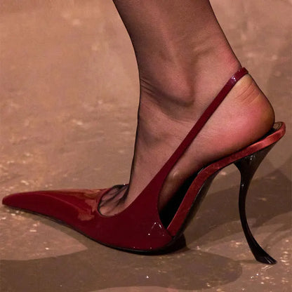 European American Women High Heeled Shoes Woman's Strange Heels Stiletto Summer Sandals Sexy Ladies Shallow Wedding Dance Pumps