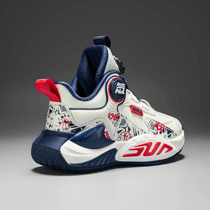 Children‘s Basketball Shoes Non-slip Breathable Basketball Training Sneakers Leather Boys Girls Athletic Shoes Kids Running Shoe